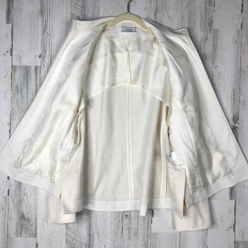 💜 Akris Punto Natural Zip up Wool & Angora Jacket - Picture 8 of 12